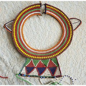 African Masai Beaded Traditional Wedding Necklace